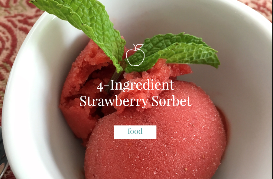 4-Ingredient Strawberry Sorbet