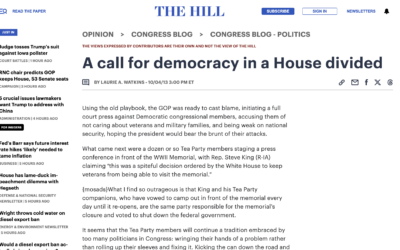 A call for democracy in a House divided | Originally published in The Hill
