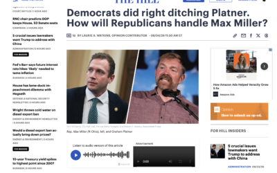 Democrats did right ditching Platner. How will Republicans handle Max Miller? | Originally Published In The Hill